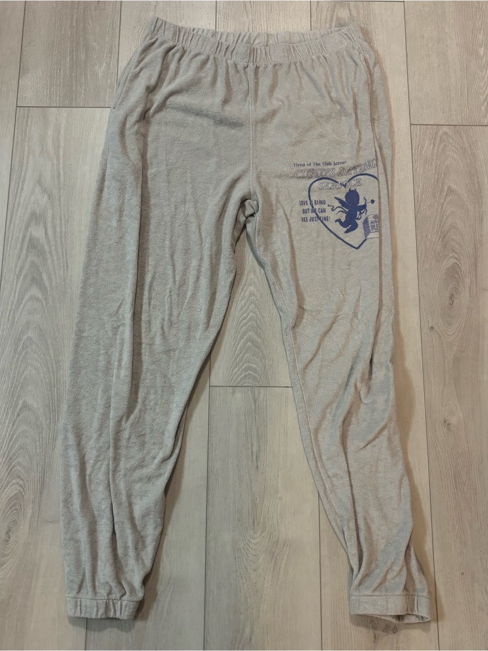boys lie “love is blind” Grey Graphic Lounge Joggers with Heart Print